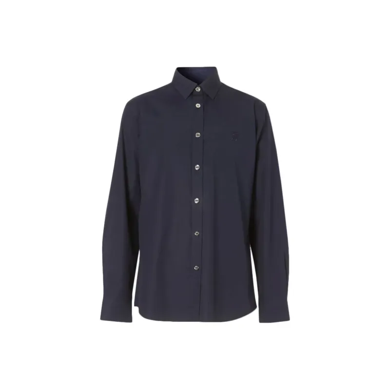 Burberry Shirts Men Marine Blue-0