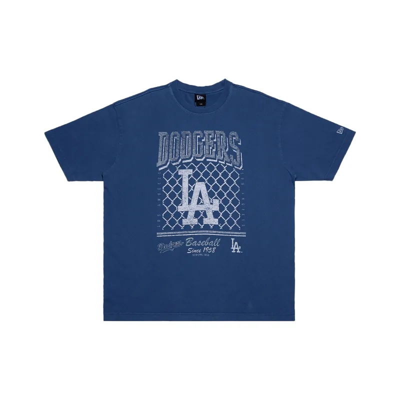 New Era Print Collection Short-Sleeved T-Shirts Couple NY Print Unisex Blue-0