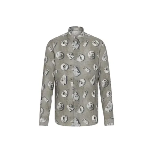 DIOR Arsham Lunar Relic Full Print Long Sleeve Shirt
