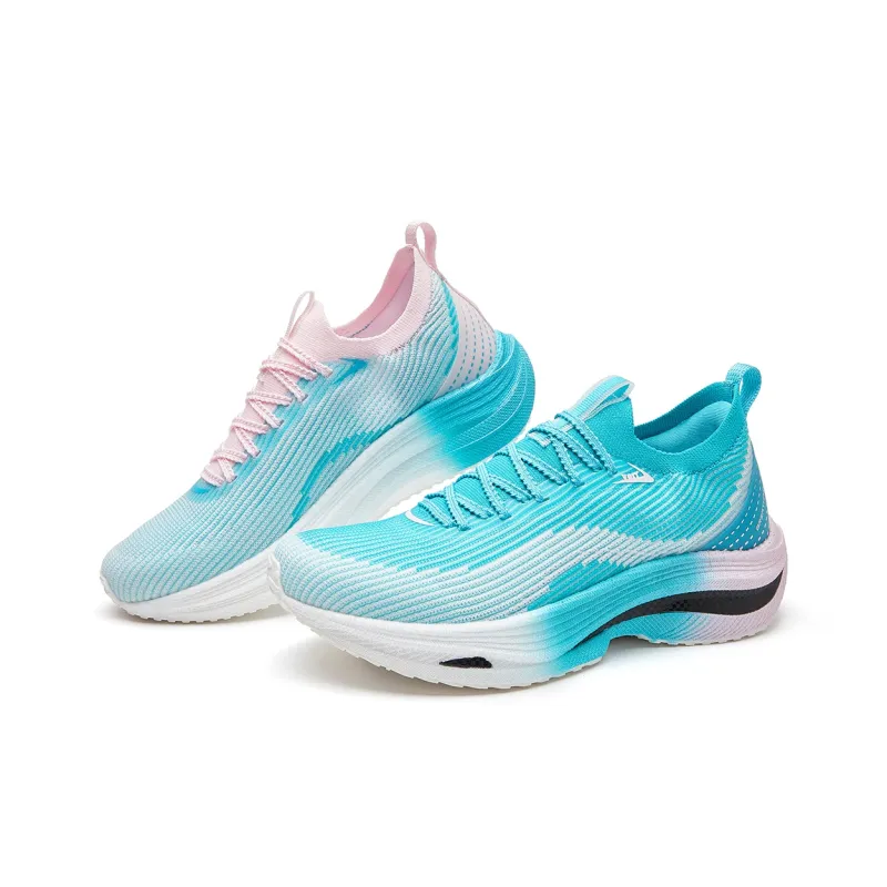 VOIT Cushioning Lightweight Rebound Low Top Marathon Running Shoes Unisex Pink Blue Mismatched-2