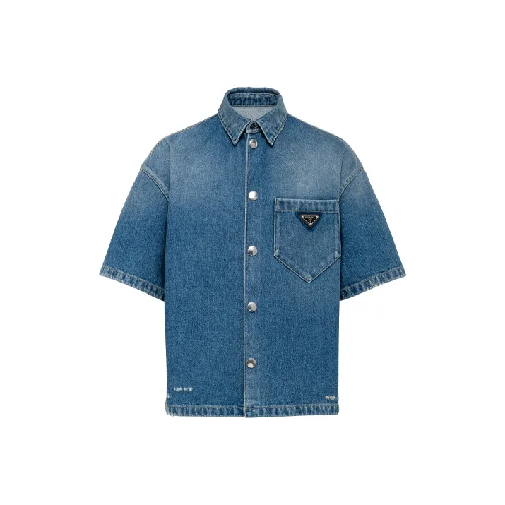 PRADA Shirts Men Blue-0