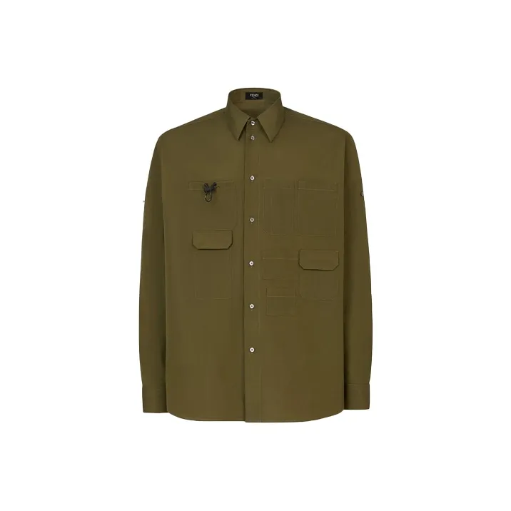 FENDI Shirts Men Green-0