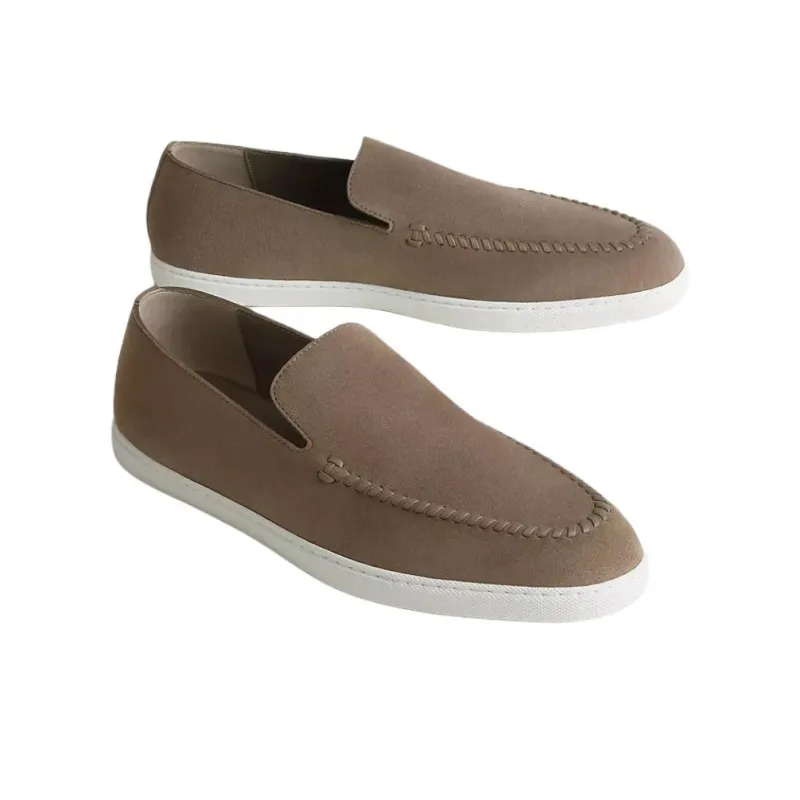 HERMES Julian Low Top Casual Shoes Men's Umber-3