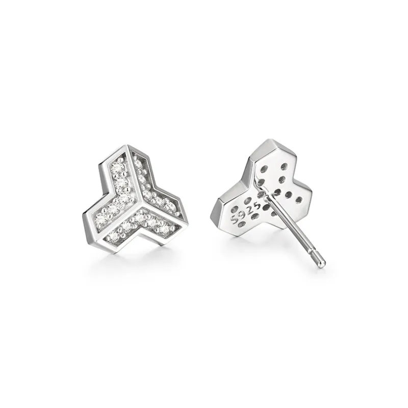IDEAGEMER 925 Sterling Silver Earrings Men's-3