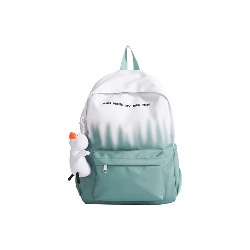 Single Warehouse Nylon Fabric Backpack Regular Unisex Pink/Green/Dark Blue/Light Blue-12