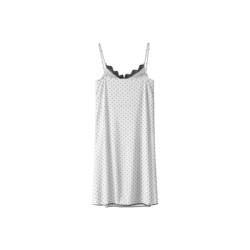 SEM/R Nightgown Women's Polka Dot Gray-1