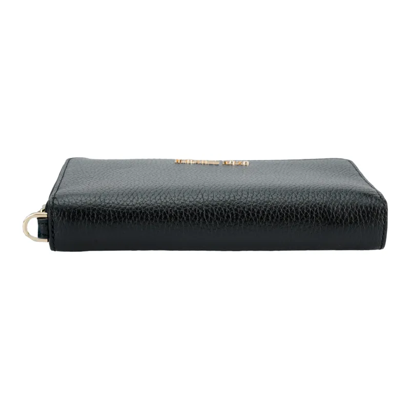 MICHAEL KORS Jet Set Travel Leather Wallet Tubas Women's Black-3