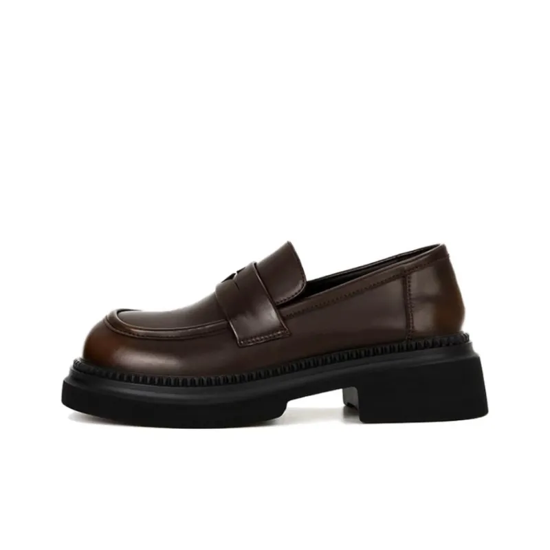 Than than me Loafers Women's Black/Coffee Brown-1