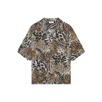 CELINE Shirts Men Leopard Print