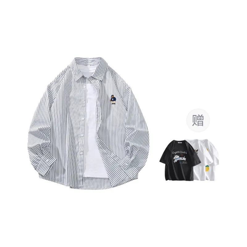OGEK Shirt Unisex Blue White Stripes-9