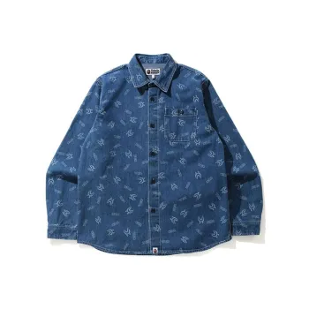 A BATHING APE Shark Series Shirt Men's Indigo