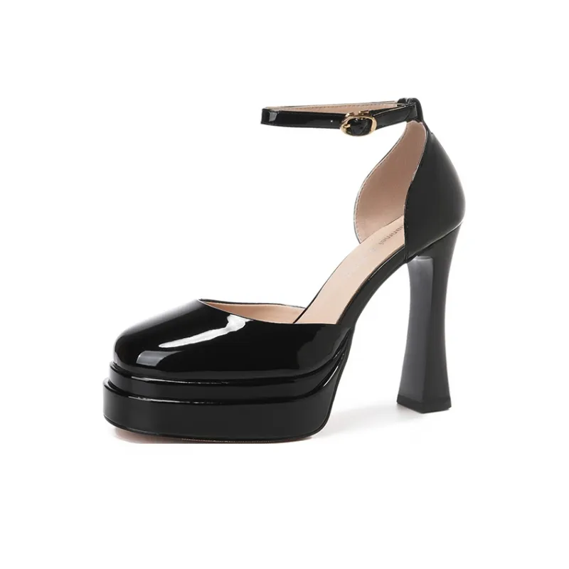 WEISHIBANGWEI Chunky Heel High Heels Women's-5