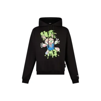PHOBIA ARCHIVE Felpa Con Cappuccio Nera Testa Di Chezzo Sweatshirt Men's Black