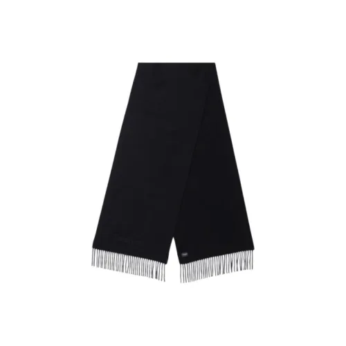 SAINT LAURENT Cashmere Knit Scarves Men's Black