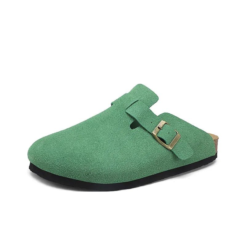 Magelly Cork Sole Slip Resistant Abrasion Resistant Quiet Wrap toe Slippers Unisex-9