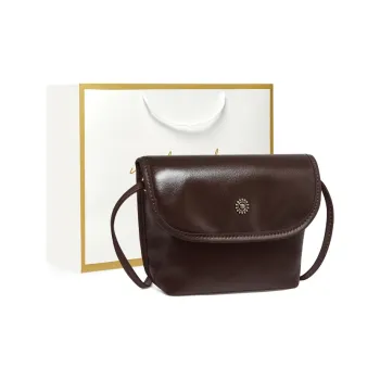 Narandu Cow Leather With Synthetic Leather Shoulder Bag, Crossbody Bag Mini Women's Coffee/Brown