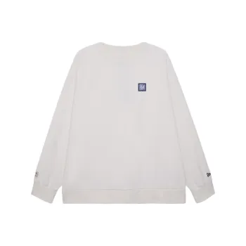 New Era Blue And White Porcelain Series Sweatshirts Unisex White