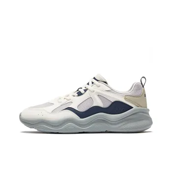 Erke Abrasion Resistant Breathable Low Top Casual Shoes Men's Mist Gray Microcrystal White