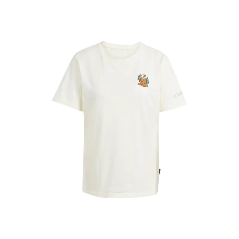 Adidas Terre POLYGIENE GRAPHIC T Shirt Unisex Ivory White-0