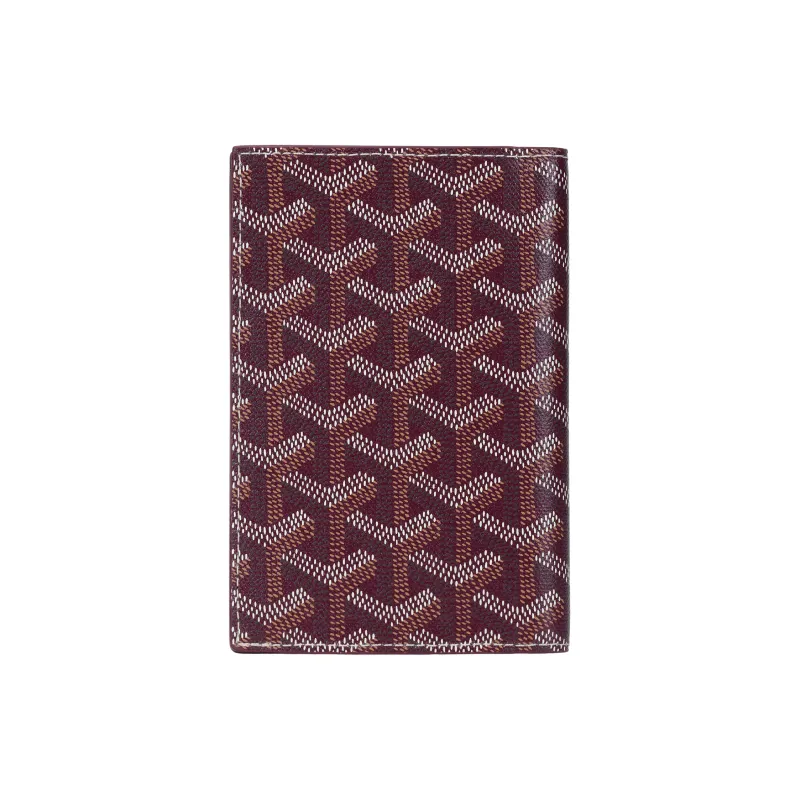 GOYARD Grenelle Canvas With Leather Card Holder Passport Holder Unisex Burgundy-2