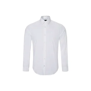 EMPORIO ARMANI Logo Embroidered Buttoned Shirt