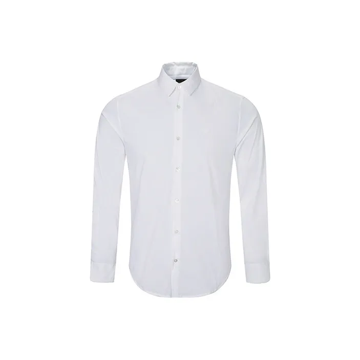 EMPORIO ARMANI Logo Embroidered Buttoned Shirt-0