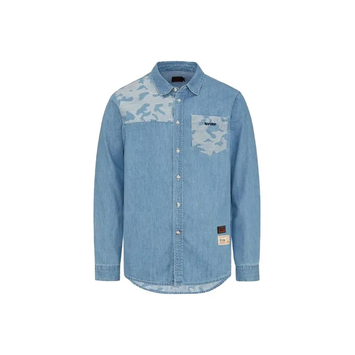 EVISU Shirts Men Denim Blue-0