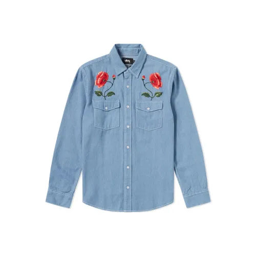 Stussy Shirts Men Blue