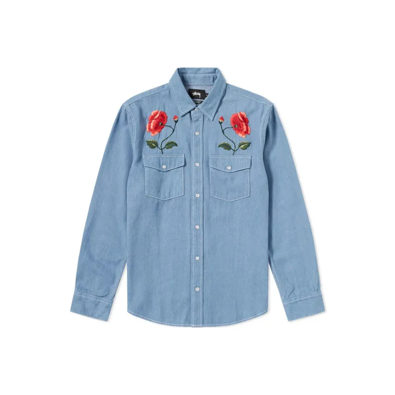 Stussy Shirts Men Blue-0