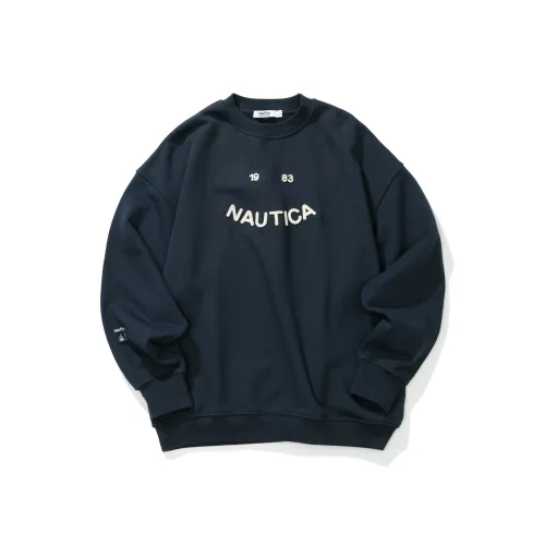Nautica White Sail Long Sleeved Sweatshirt Unisex