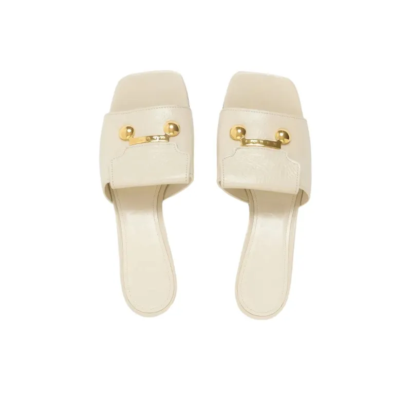MARNI Slide Slippers Women's Beige-4