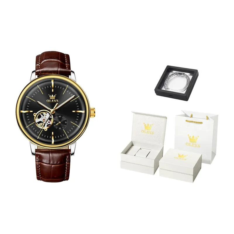 OLEVS Minimalist Series Automatic Mechanical Movement Watch Men's Watches White Dial-9