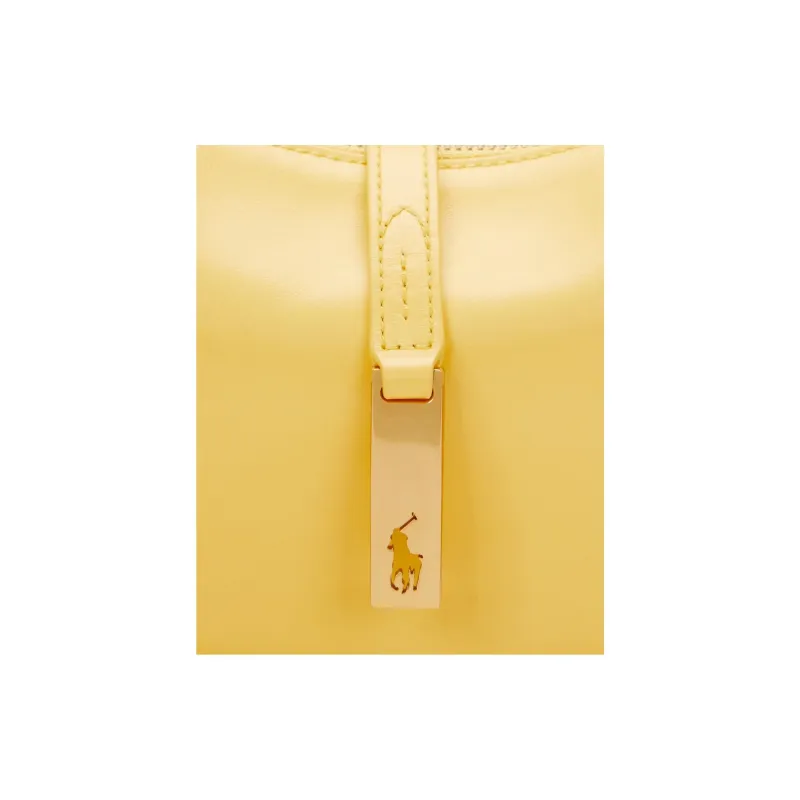 Ralph Lauren Polo ID Cow Leather Shoulder Bag Mini Women's Mustard Yellow-4