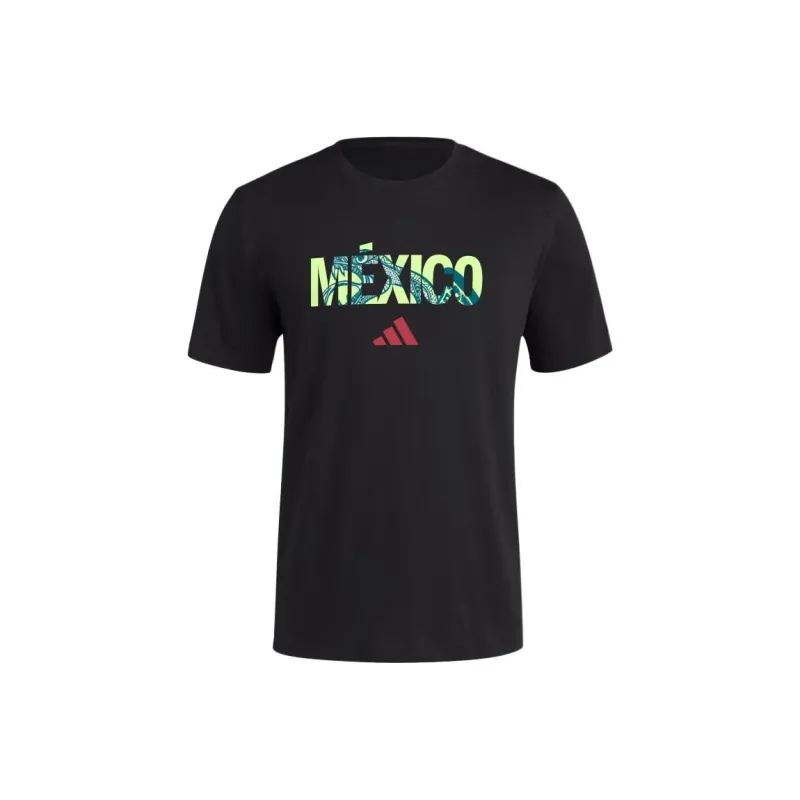 Adidas Free Shipping With AdiClub Mexico 3 Bar Logo Graphic Tee-0