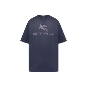 ETRO Logo Printed Crewneck T Shirt