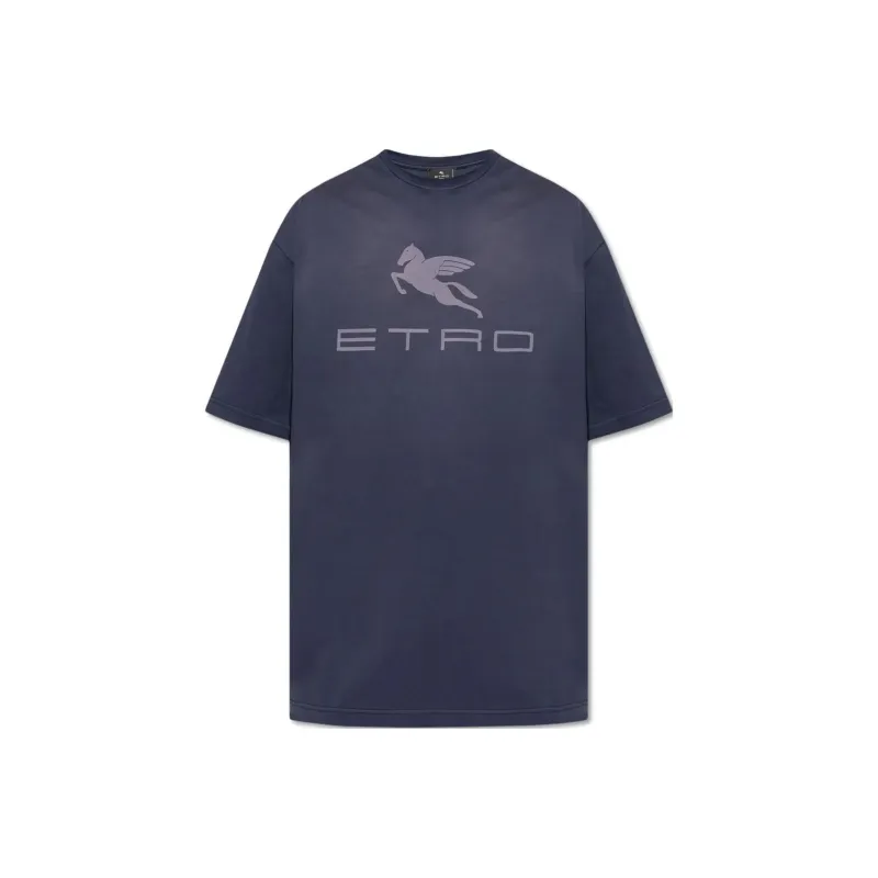 ETRO Logo Printed Crewneck T Shirt-0