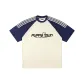 Apricot & Navy Blue