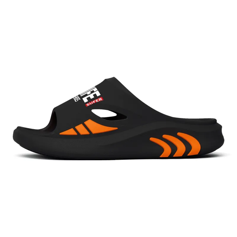 Soft Trendy Letter Print Sports Men's Slippers, Slip Resistant And Abrasion Resistant Outerwear, Premium Beach Sandals-7