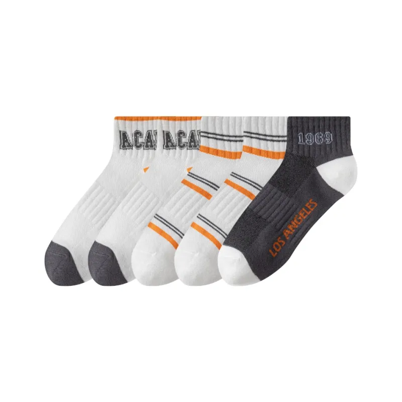 FAIRWHALE Mid Calf Socks Unisex 5 Pack-0
