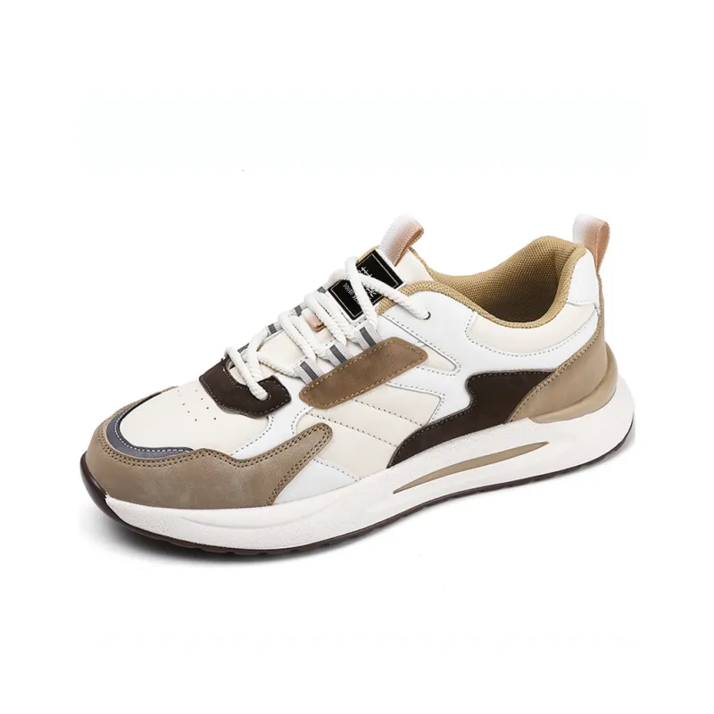 Budding Bear Height Increasing Wear Resistant Lightweight Breathable Slip Resistant Low Top Casual Shoes Men's-23