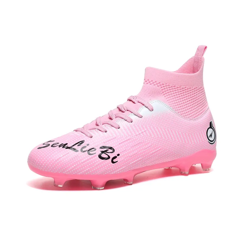 QIUTEXIONG FG Rubber Long Studs TF Rubber Broken Studs Soft Ground Firm Ground Slip Resistant Soccer Shoes Unisex-36
