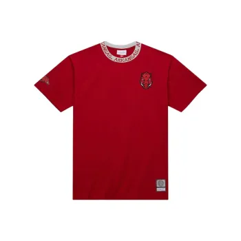 Mitchell & Ness x NCAA Arkansas Razorbacks Jacquard Ringer T Shirt Men's Red