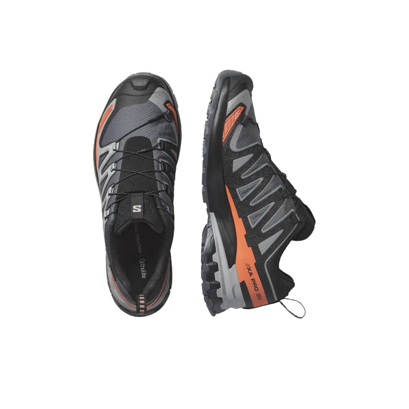 SALOMON XA Pro 3D V9 Anti Slip Wear Resistant Low Top Trekking Shoes Men's Gray Blue-2