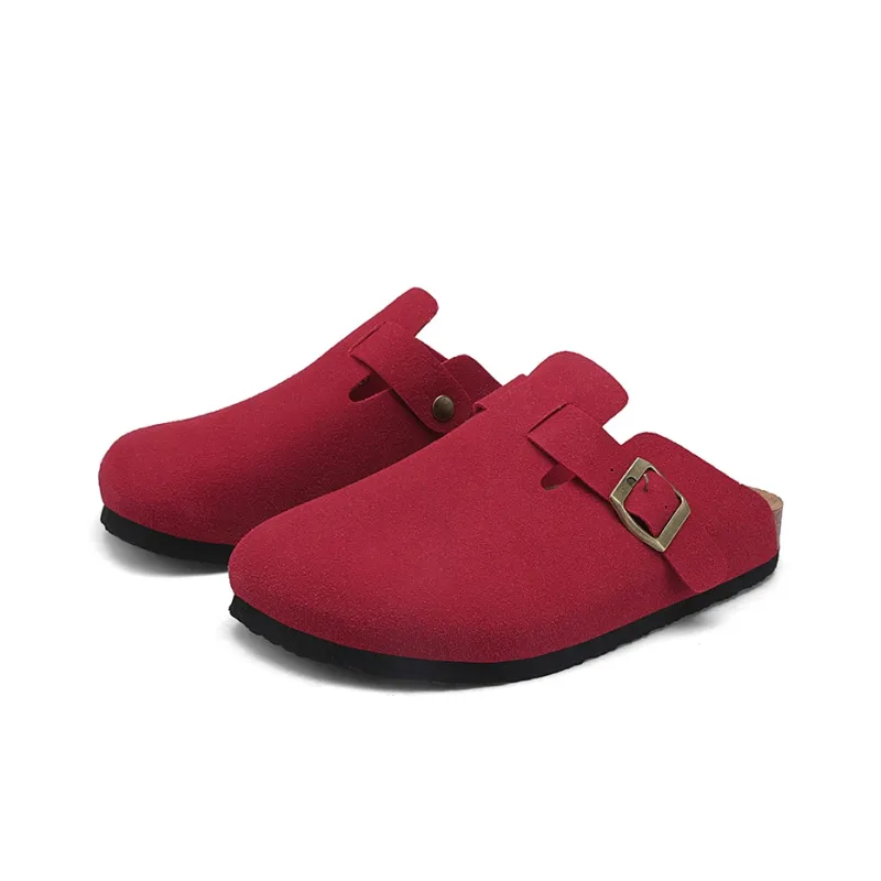 Magelly Cork Sole Slip Resistant Abrasion Resistant Quiet Wrap toe Slippers Unisex-14