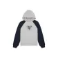 Medium Heather Gray & Navy Blue