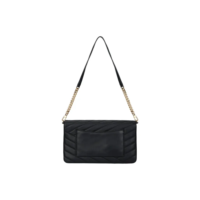 TORY BURCH Kira Sheepskin Shoulder Bag Women's Black-2