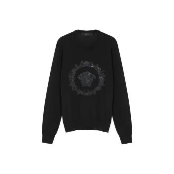 VERSACE Medusa Embroidered Crewneck Jumper