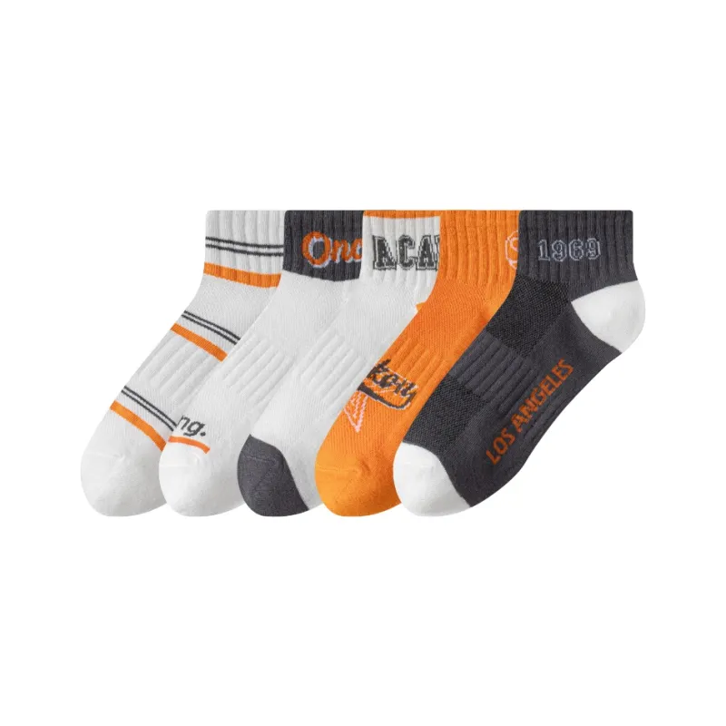 FAIRWHALE Mid Calf Socks Unisex 5 Pack-25
