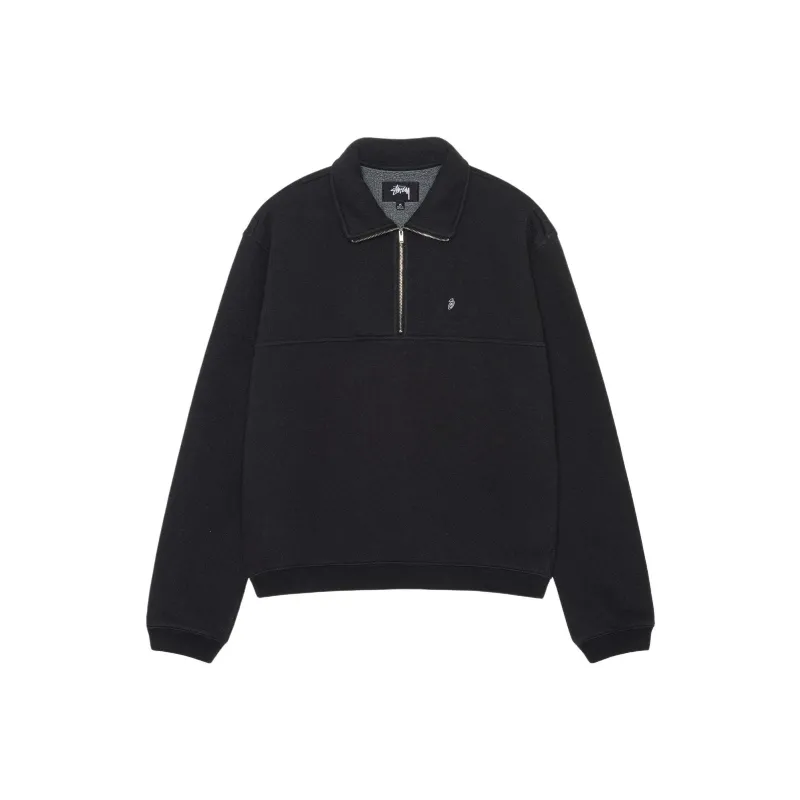 Stussy Fleece Zip Mock Hoodie-0