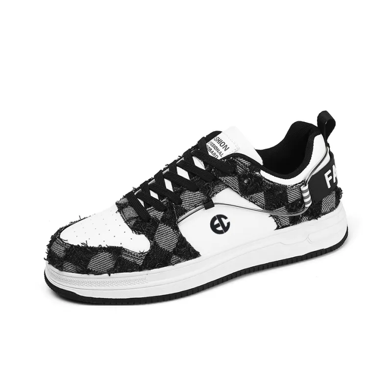 ENRICO COVERI Slip Resistant, Abrasion Resistant, And Balanced Low Top Skateboard Shoes Men's-1